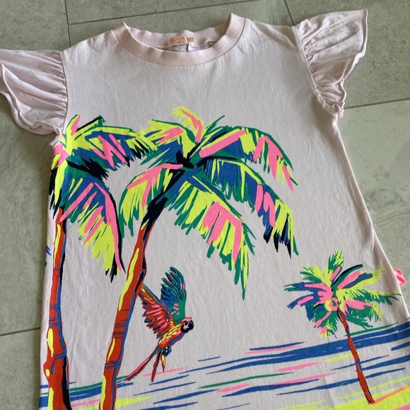 BILLIEBLUSH
GIRLS PINK COTTON PALM TREE PRINT DRESS - Picture 3 of 5